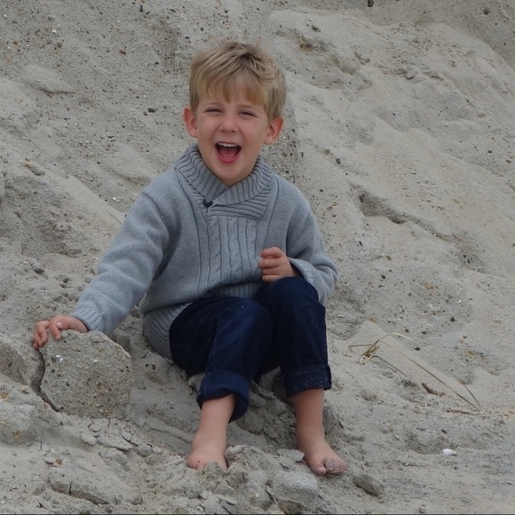 Cable knit shawl collar sweater - Picture 1 of 6